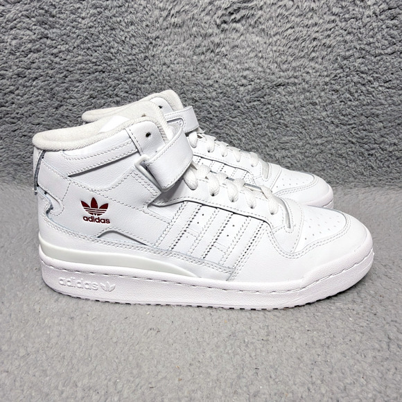 adidas Shoes - Adidas Forum Mid Womens Size 7 Sneakers Shoes White Shock Pink Leather G57984